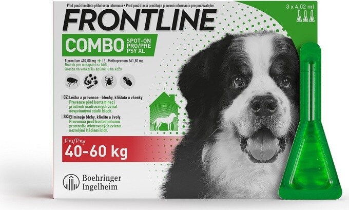 Frontline Combo Spot on Dog 40-60kg pipet.3x4.02ml