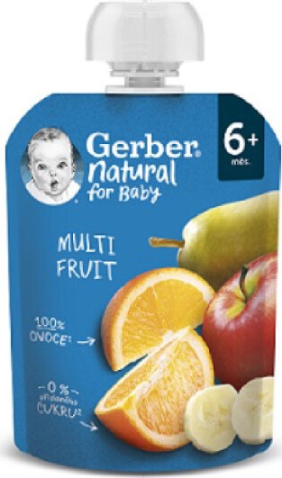 Gerber Natural kapsička multifruit 90g 6M