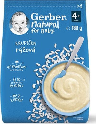 Gerber Natural Rýžová krupička 180g 4M