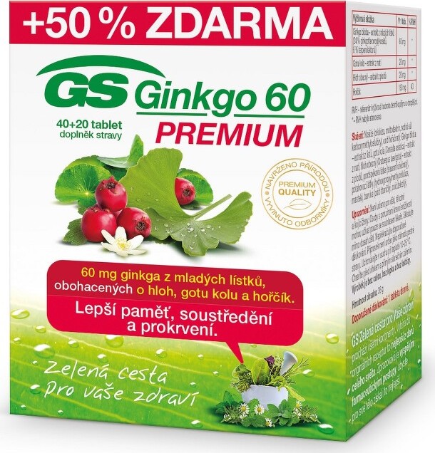 GS Ginkgo 60 Premium tbl.40+20