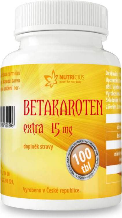 Nutricius Betakaroten Exra 15 mg 100 tablet