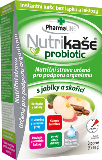 Nutrikaše probiotic s jablky a skořicí 3x60g