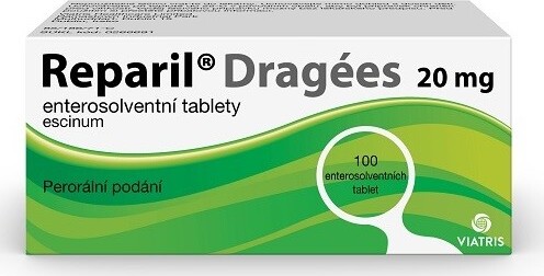 REPARIL- DRAGÉES 20MG TBL ENT 100