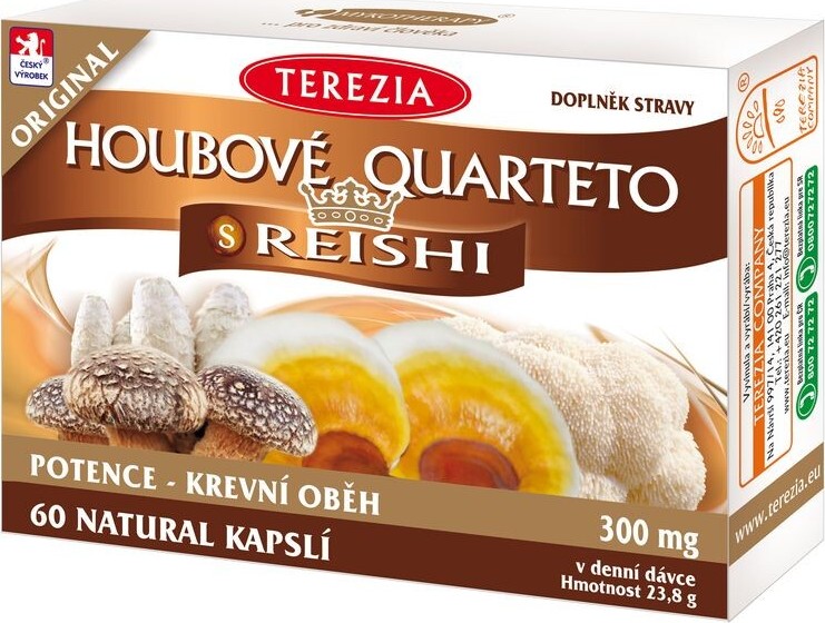 TEREZIA Houbové Quarteto s reishi 60 kapslí