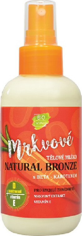 VIVACO mrkvové tělové mléko Natural bronz 150ml