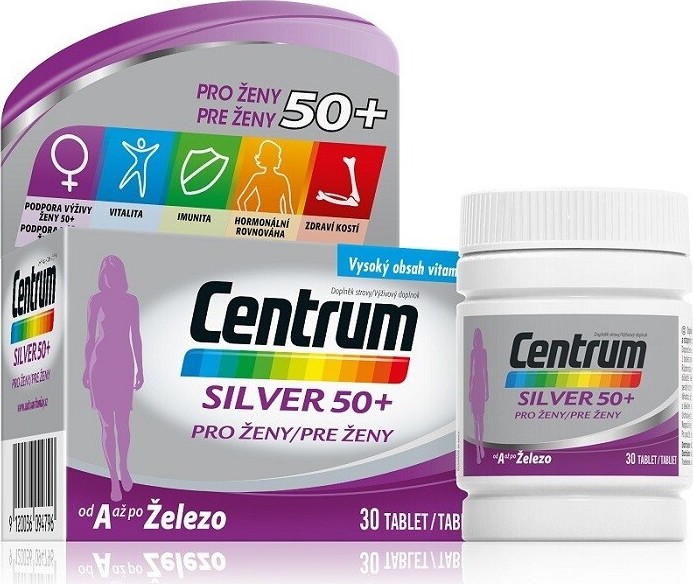 Centrum multivitamín pro ženy 50+ 30 tablet