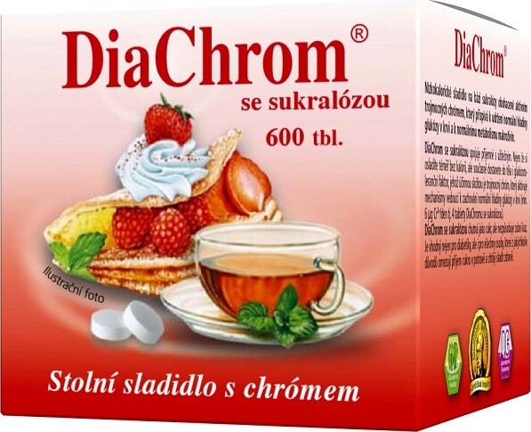 DiaChrom se sukralózou tbl.600 nízkokalor.sladidlo