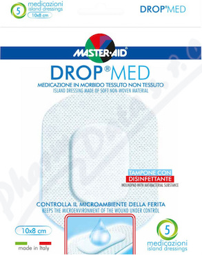 DROP MED Rychloobvaz Steril. Antisep 10 x 8 cm-5 ks