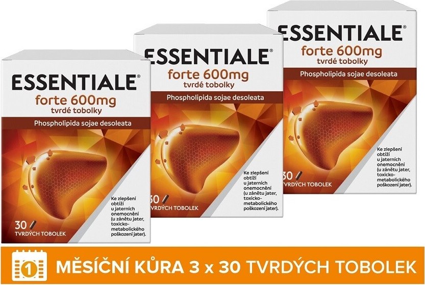 ESSENTIALE FORTE 600MG tvrdé tobolky 30 - balení 3 ks