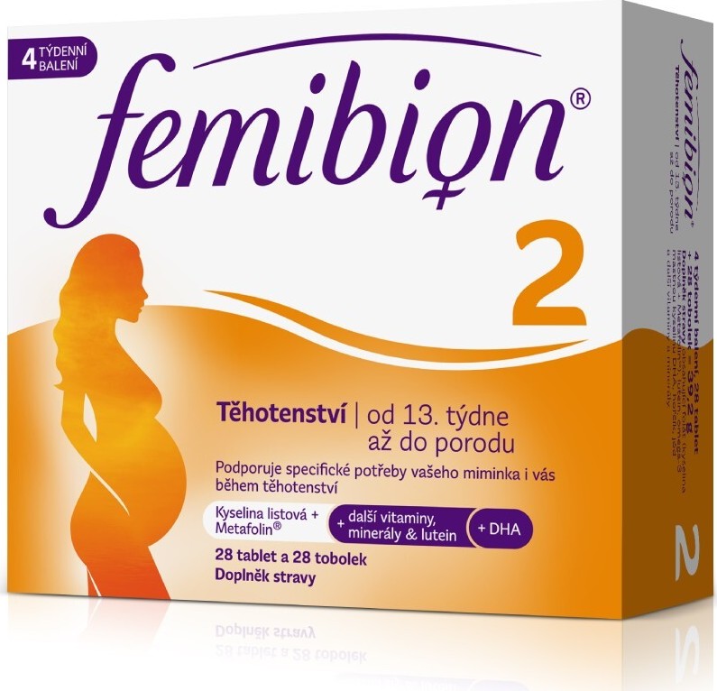 Femibion 2 Těhotenství 28 tablet + 28 tobolek - balení 2 ks