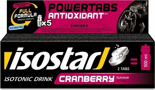 ISOSTAR Powertabs šumivé tablety brusinka 10x12g