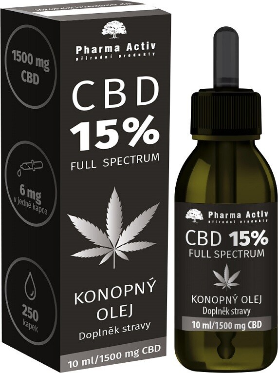 Konopný olej CBD 15 % 1500 mg 10 ml