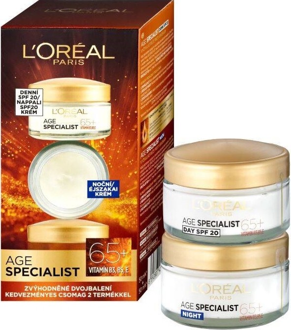 L'Oréal Paris Age Specialist 65+ sada denního a nočního krému 2 x 50 ml dárková sada