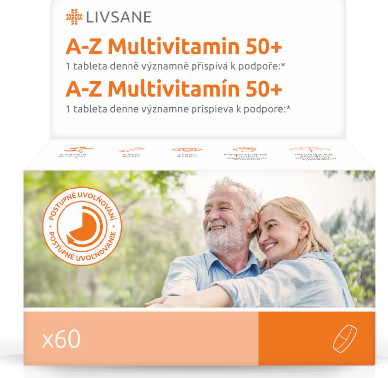 LIVSANE A-Z Multivitamin komplex 50+ tablety 60ks