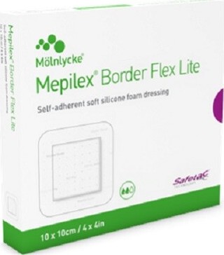 MEPILEX BORDER FLEX LITE samolepící pěnové krytí 10X10 CM