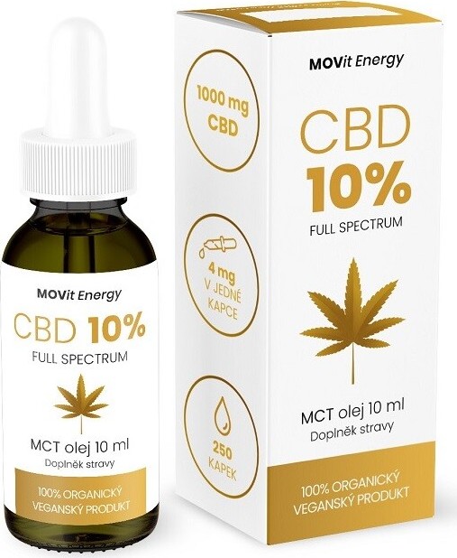 MOVit CBD 10% Full Spectrum Vegan MCT olej 10ml