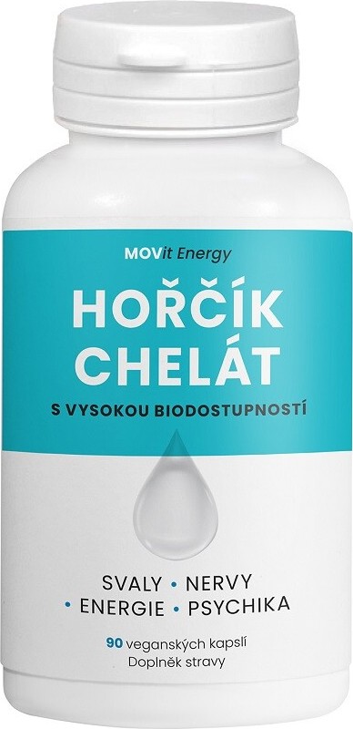 MOVit Hořčík B6 Chelát 100 mg 90 veganských kapslí