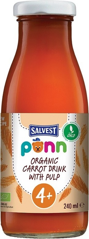 SALVEST Ponn Mrkvová šťáva s dužinou BIO 240ml 4M