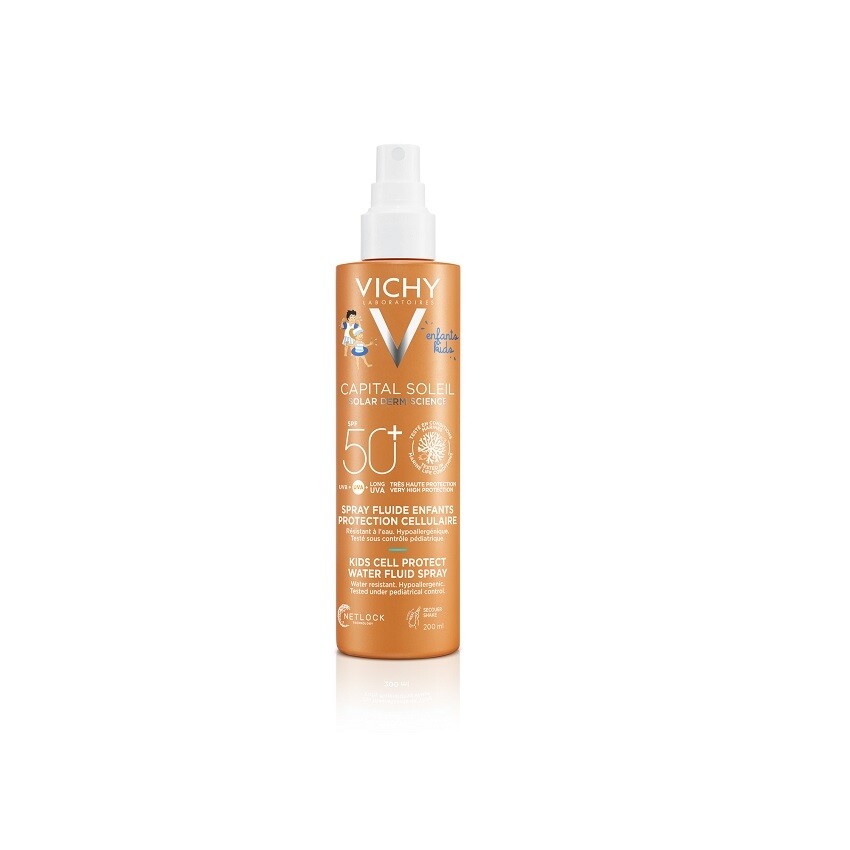 VICHY CAPITAL SOLEIL Fluidní Sprej vhodný i pro citlivou dětskou pokožku SPF50+ 200 ml