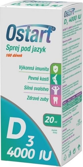 Vitamín D3 4000 IU Ostart sprej 20ml