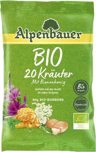 Alpenbauer Bonbóny 20 bylinek BIO 90g