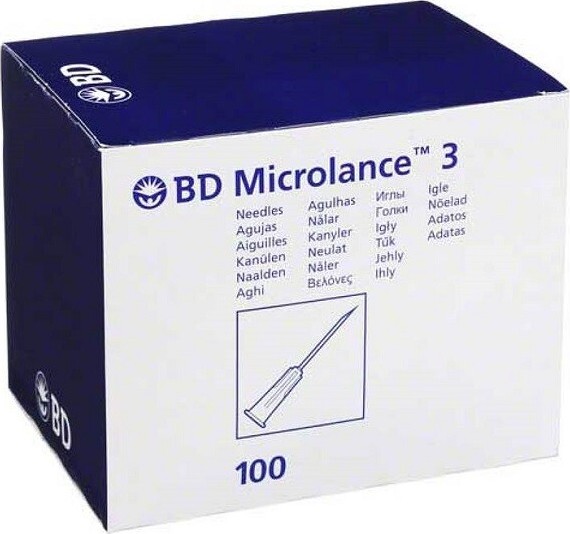 BD Microlance Inj. jehla 27G 0.40x19 šedá 100ks