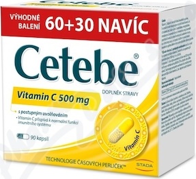 Cetebe Vitamin C 500mg cps.60+30