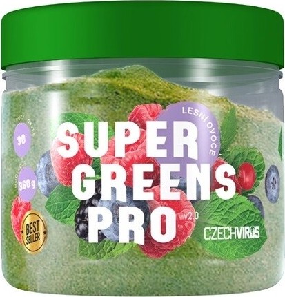 Czech Virus Super Greens Pro 360g lesní ovoce