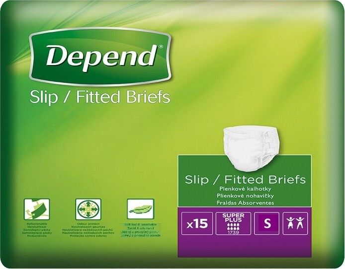 Depend Slip Super Plus inkontinenční kalhotky vel.S 15ks