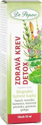 Dr.Popov Kapky bylinné Zdravá krev-Detox 50ml