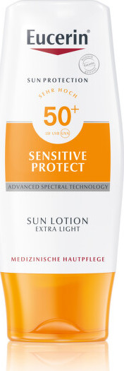 EUCERIN SUN Extra lehké mléko na opalování Sensitive Protect SPF 50+ 150 ml