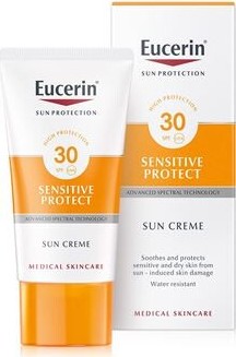 EUCERIN SUN Vysoce ochranný krém na opalování na obličej Sensitive Protect SPF 30 50 ml