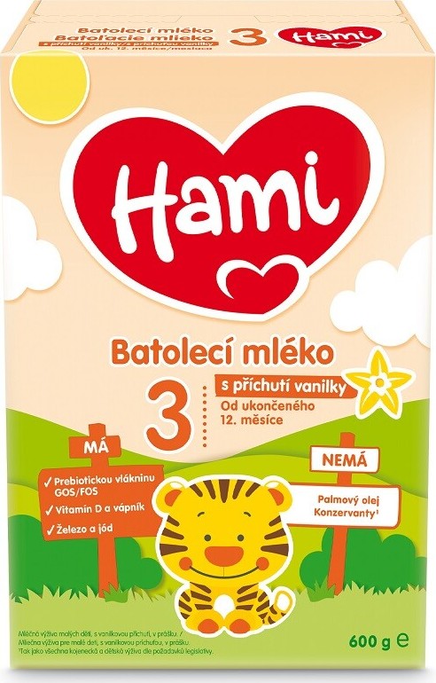 Hami 3 s příchutí vanilky 600g