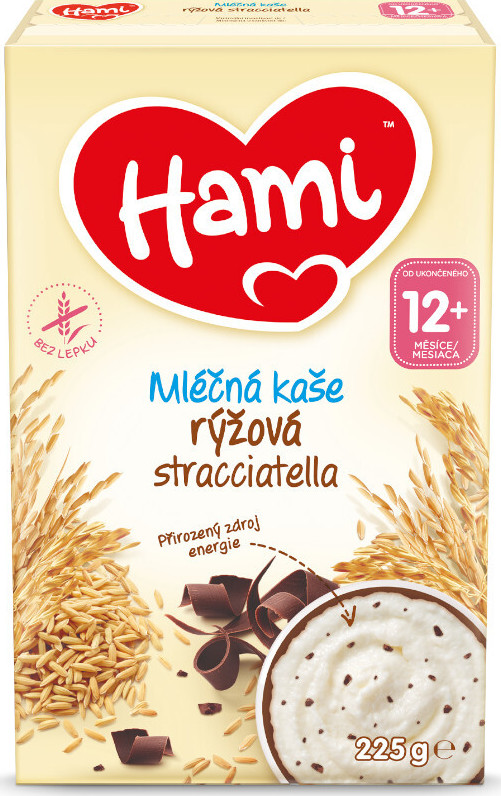 Hami mléčná kaše rýžová stracciatella 225g 12M