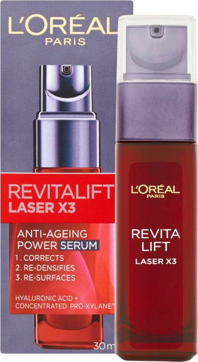 L´Oréal Paris Revitalift Laser X3 pleťové sérum proti stárnutí pleti 30 ml - balení 3 ks