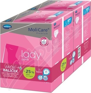 MoliCare Lady Pants 7kap. vel. L Duopack 2x7ks