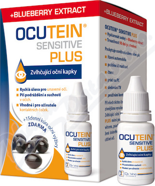 OCUTEIN SENSITIVE PLUS oční kapky 15ml+Fresh 15tob