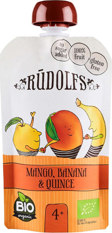 Rudolfs BIO kapsička Mango banán kdoule 110g