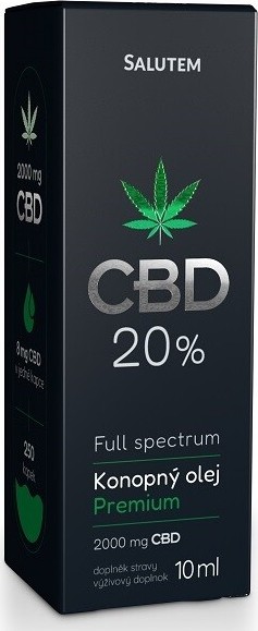 Salutem CBD 20% konopný olej Premium 10ml