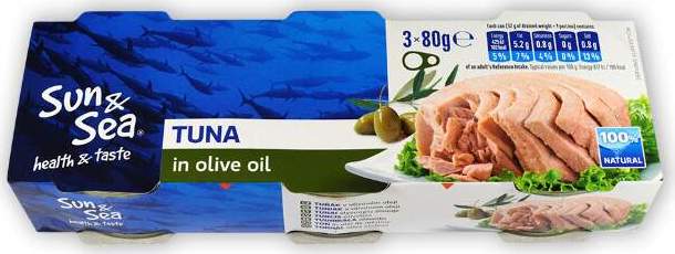 Tuňák v olivovém oleji 3x80g Sun&Sea