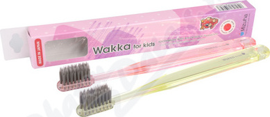 Wakka for kids zubní kartáček soft žlutá/růžová