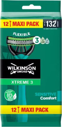 WILKINSON Xtreme3 Sensitive Comfort 12 MAXI PACK