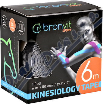 BronVit Sport Kinesio Tape classic černá 5cmx6m