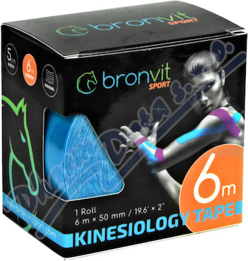 BronVit Sport Kinesio Tape classic modrá 5cmx6m