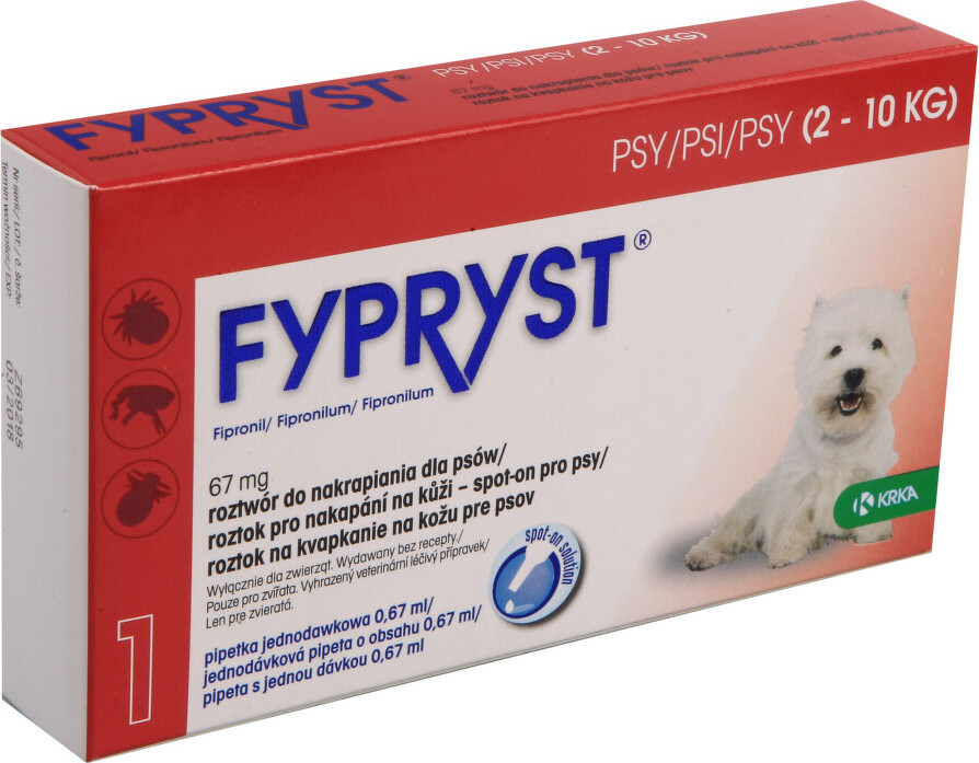 Fypryst Dogs spot-on pro psy 1x0.67ml