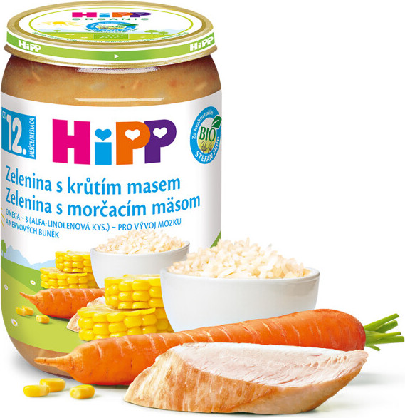 HiPP MENU BIO Zelenina s krůtím masem 220g