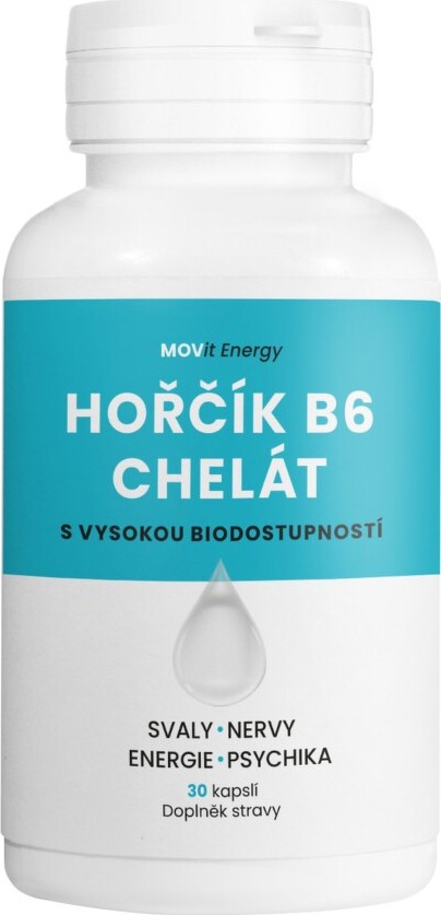 MOVit Hořčík B6 Chelát cps.30