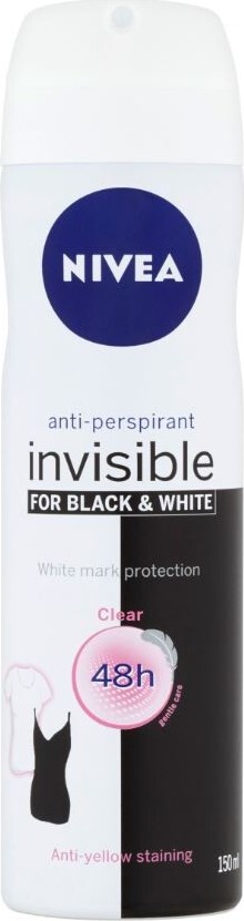 NIVEA Black&White Clear AP sprej 150ml 82237