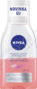 Nivea Visage odličovač očí a makeupu 2 fázový růžový 125 ml