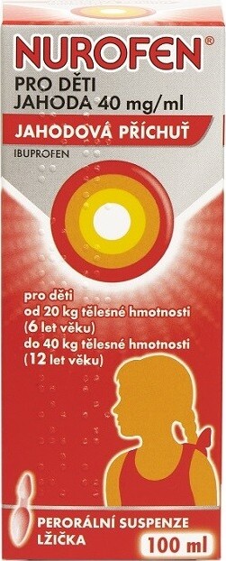 NUROFEN PRO DĚTI JAHODA 40MG/ML POR SUS 1X100ML